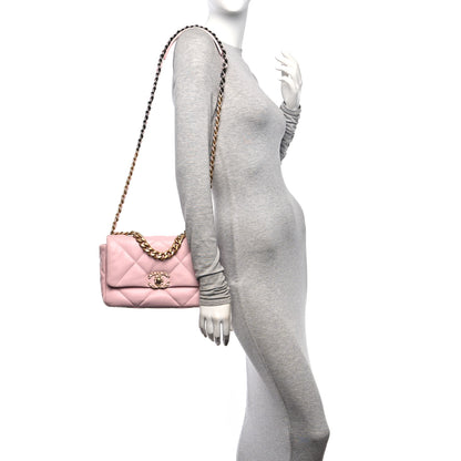 Chanel Lambskin Quilted Medium Chanel 19 Flap Light Pink 2 of 11