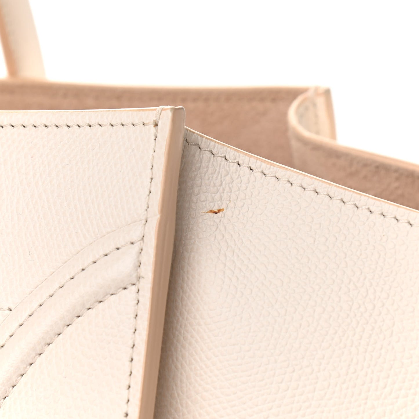 Grained Calfskin Medium Phantom Luggage Cream