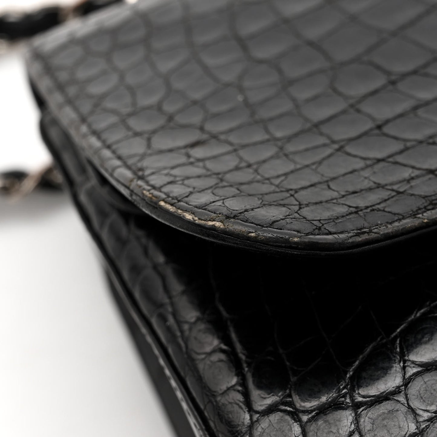 Alligator Jumbo Double Flap Black