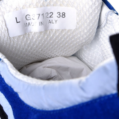Chanel Nylon Suede Calfskin CC Sneakers 38 Blue Light Blue 9 of 10