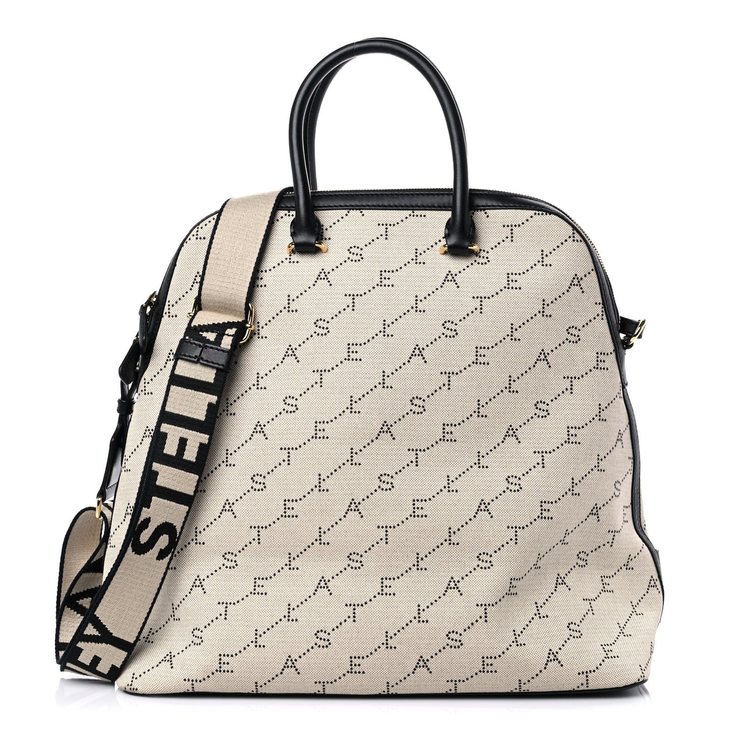 Canvas Stella Logo Shoulder Bag Neutral