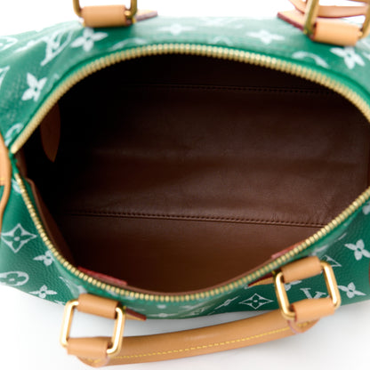 Louis Vuitton Calfskin Monogram Speedy P9 Bandouliere 25 Green 6 of 13