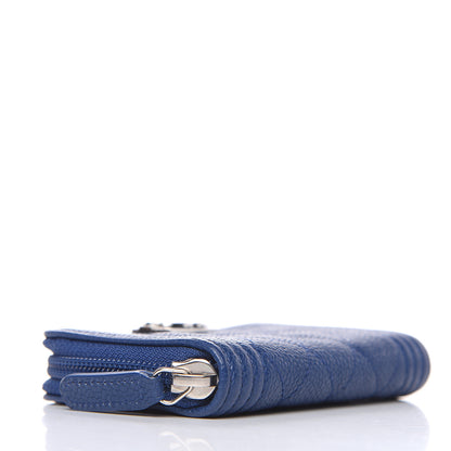 Chanel Caviar Quilted Boy Zip Around Coin Purse Wallet Dark Blue 4 of 7