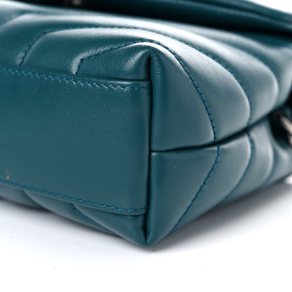 Saint Laurent Calfskin Y Quilted Monogram Toy Loulou Satchel Dark Turquoise 10 of 13