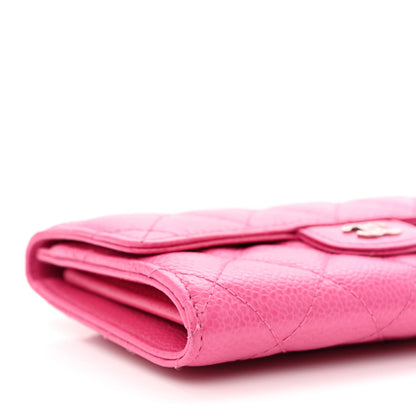 Chanel Caviar Quilted Small Flap Wallet Pink 9 of 11