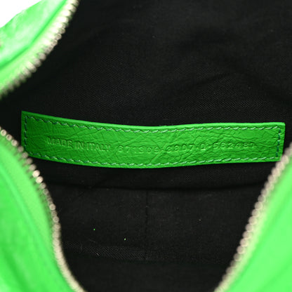 Balenciaga Agneau Arena Crystal Le Cagole Shoulder Bag XS Fluo Green 7 of 11