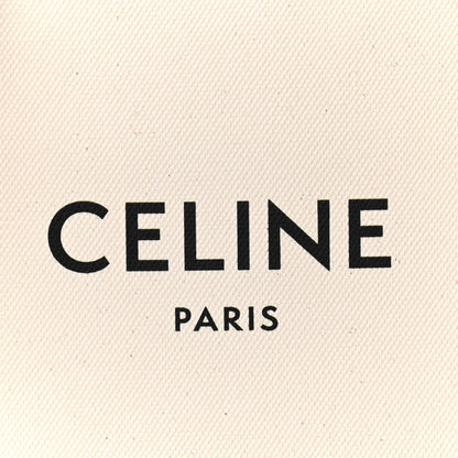 Celine Canvas Calfskin Logo Print Small Vertical Cabas Natural Tan 8 of 10