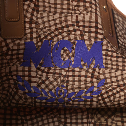 MCM Visetos Medium Liz Reversible Shopper Tote Cognac 10 of 21