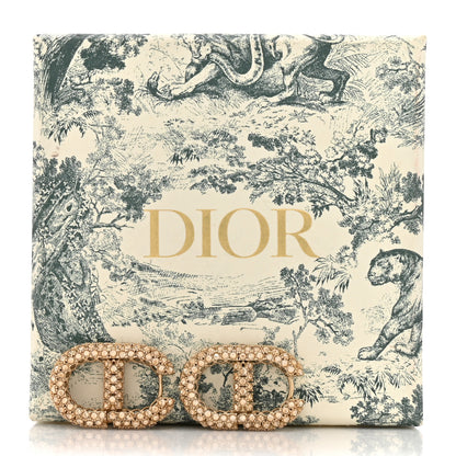 Christian Dior Crystal Clair D Lune Earrings Gold 5 of 5