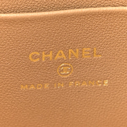 Chanel Lambskin Quilted Small Top Handle Vanity Case With Chain Beige 6 of 14