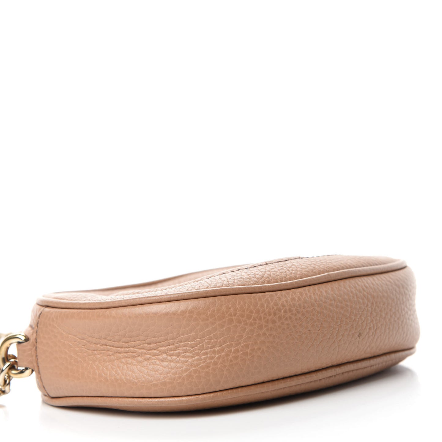 Pebbled Calfskin Mini Soho Chain Bag Camelia
