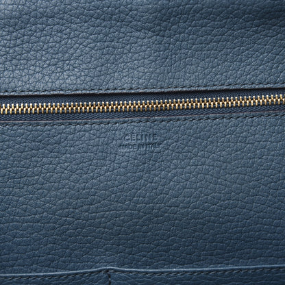 Celine Crisped Calfskin Small Tie Knot Tote Metallic Blue 6 of 16