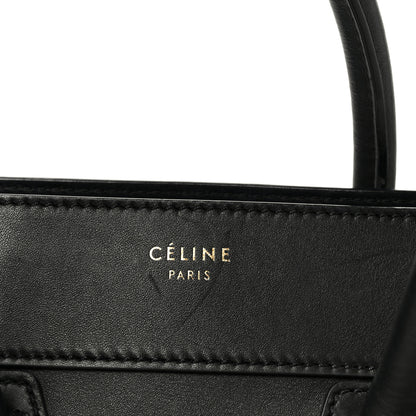 Celine Smooth Calfskin Mini Luggage Black 8 of 11