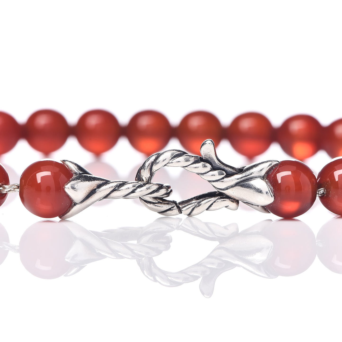 Sterling Silver Carnelian 6mm Spiritual Beads Bracelet