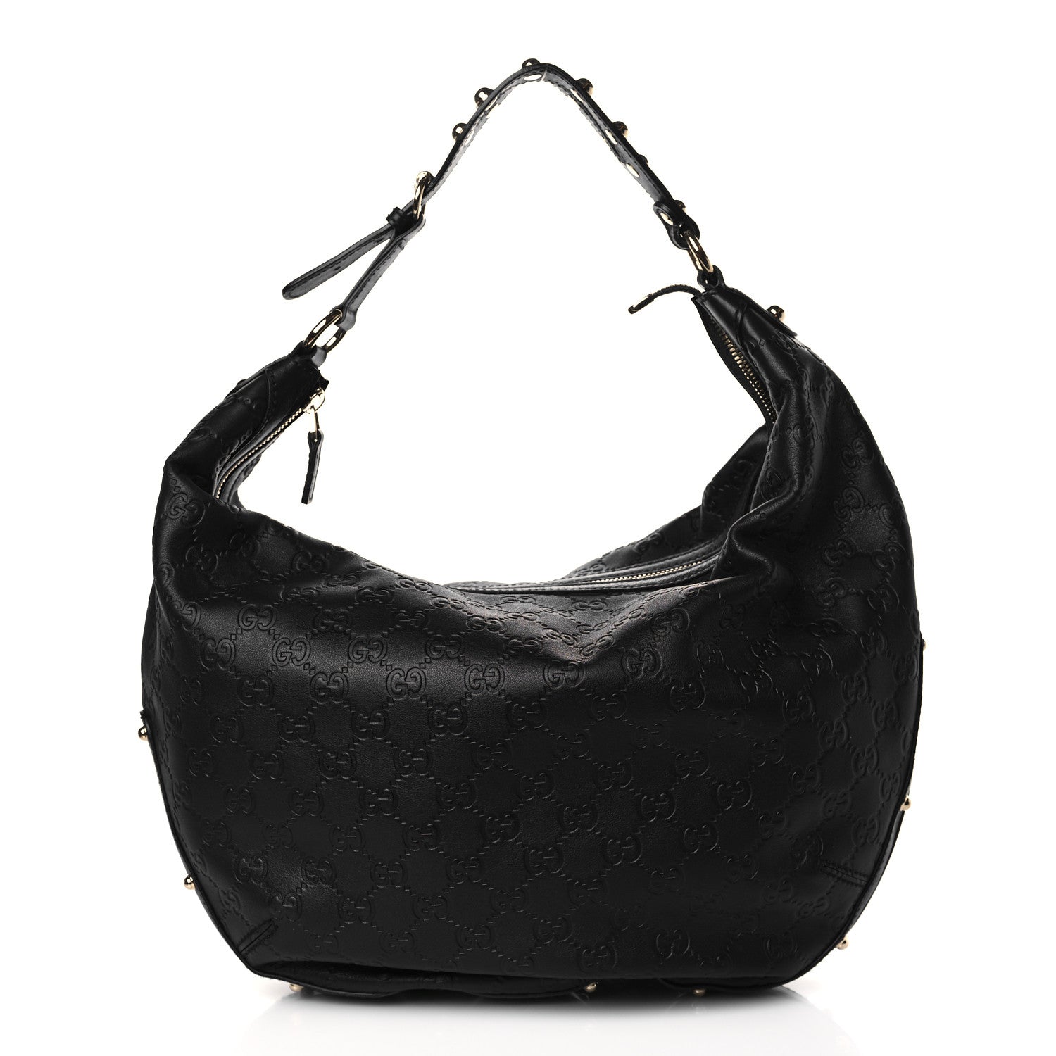 Gucci Guccissima Large Biba Hobo Black 1 of 9