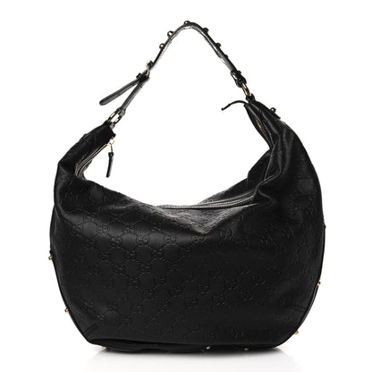 Gucci Guccissima Large Biba Hobo Black 1 of 9
