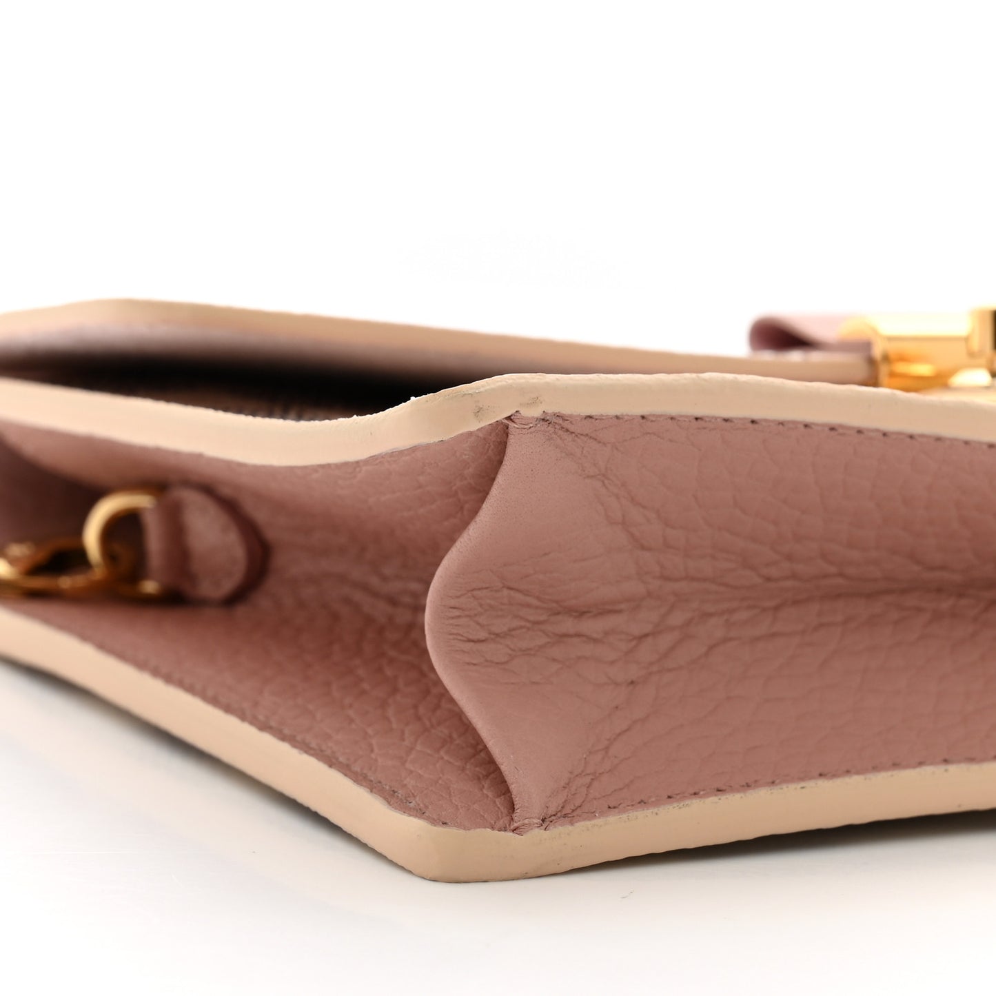 Damier Azur Croisette Chain Wallet Rose Ballerine