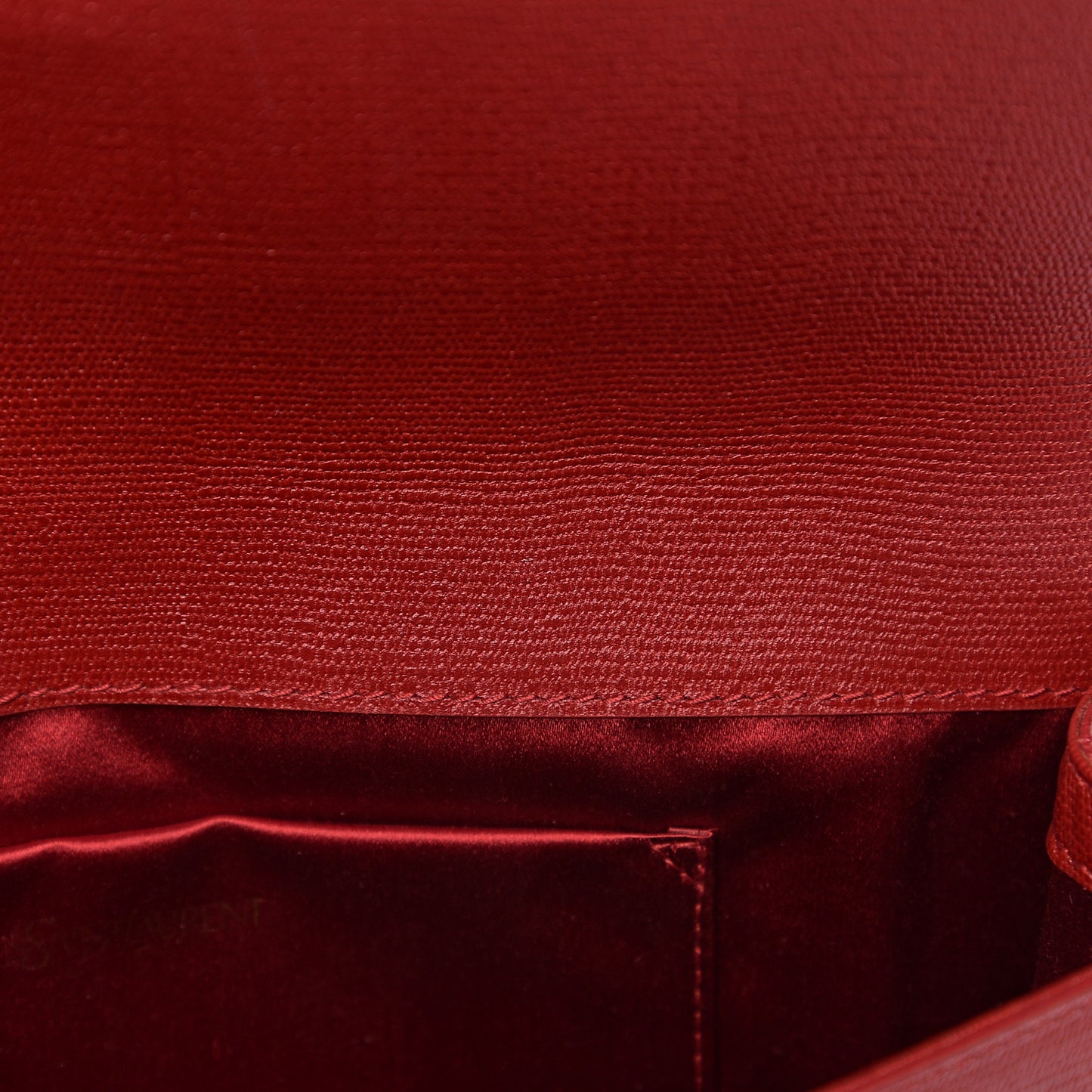 Textured Calfskin Classic Y Ligne Clutch Red