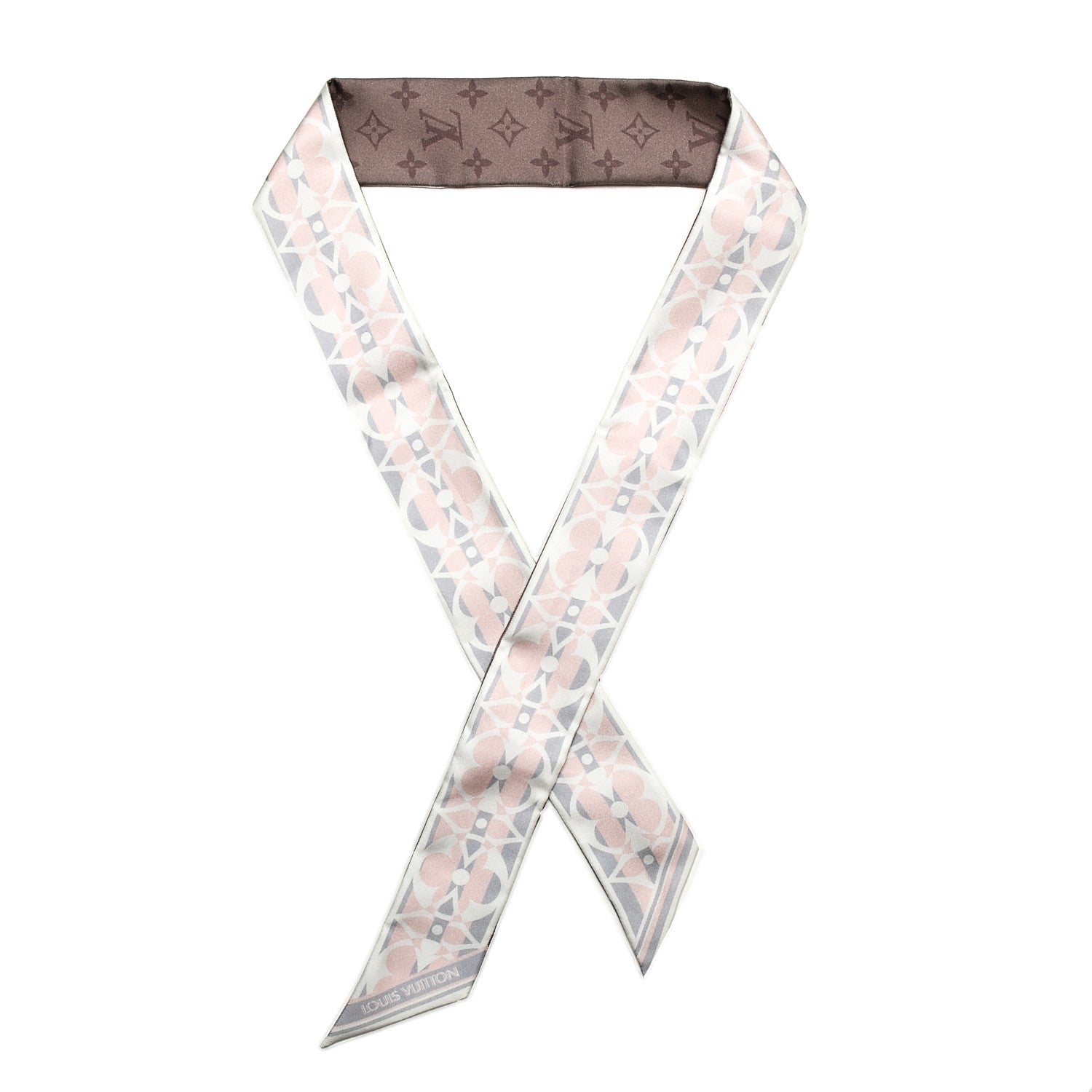 Louis Vuitton Silk Monogram Flower Ink BB Bandeau Light Pink 1 of 5
