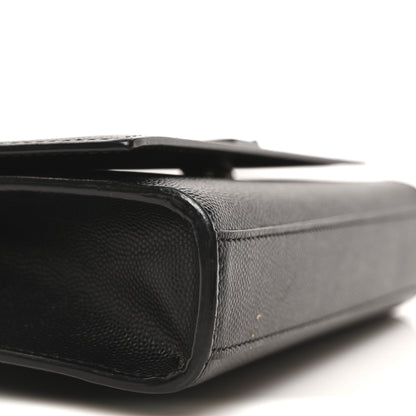 Saint Laurent Grain De Poudre Small Monogram Monochrome Kate Satchel Black 10 of 11