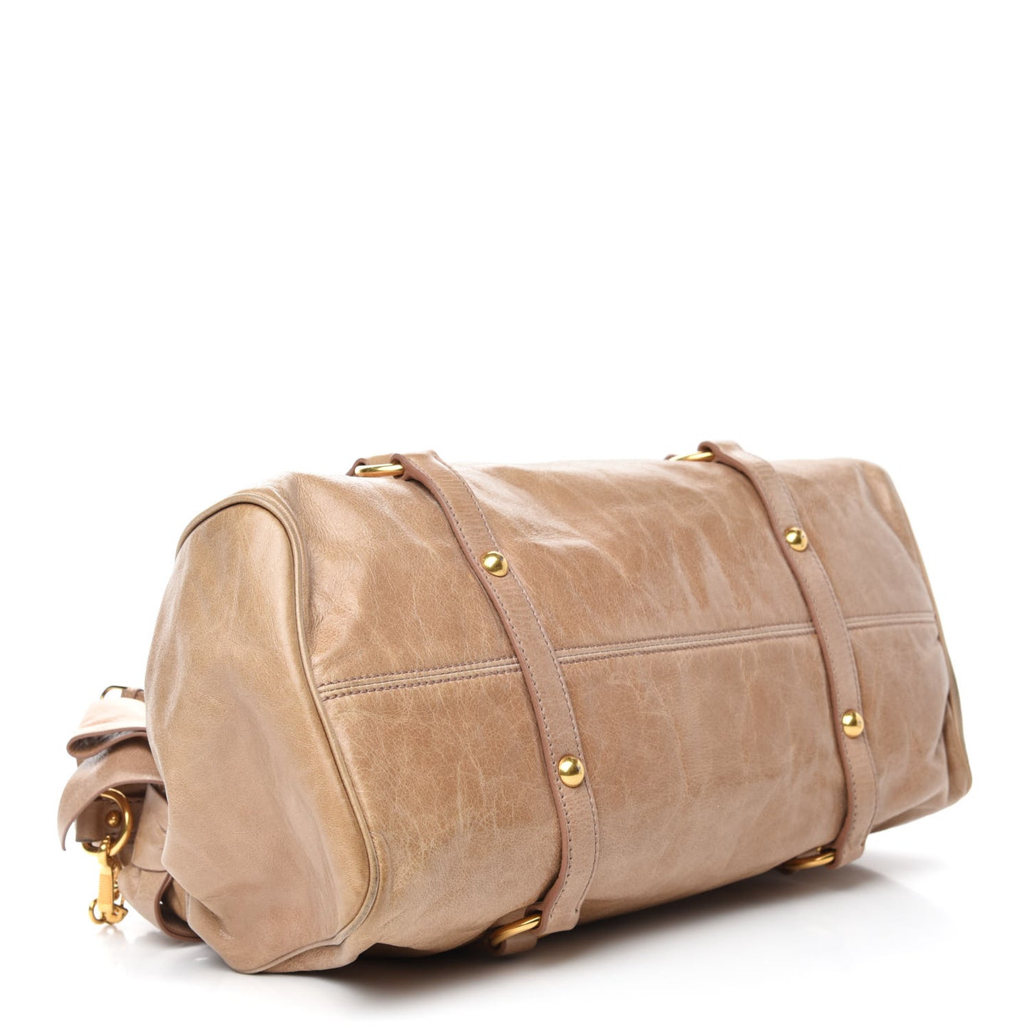 Vitello Lux Medium Bow Bag Cammeo