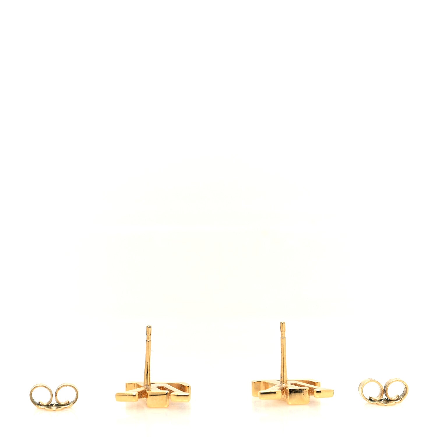 Louis Vuitton Metal LV Iconic Earrings Gold 3 of 4