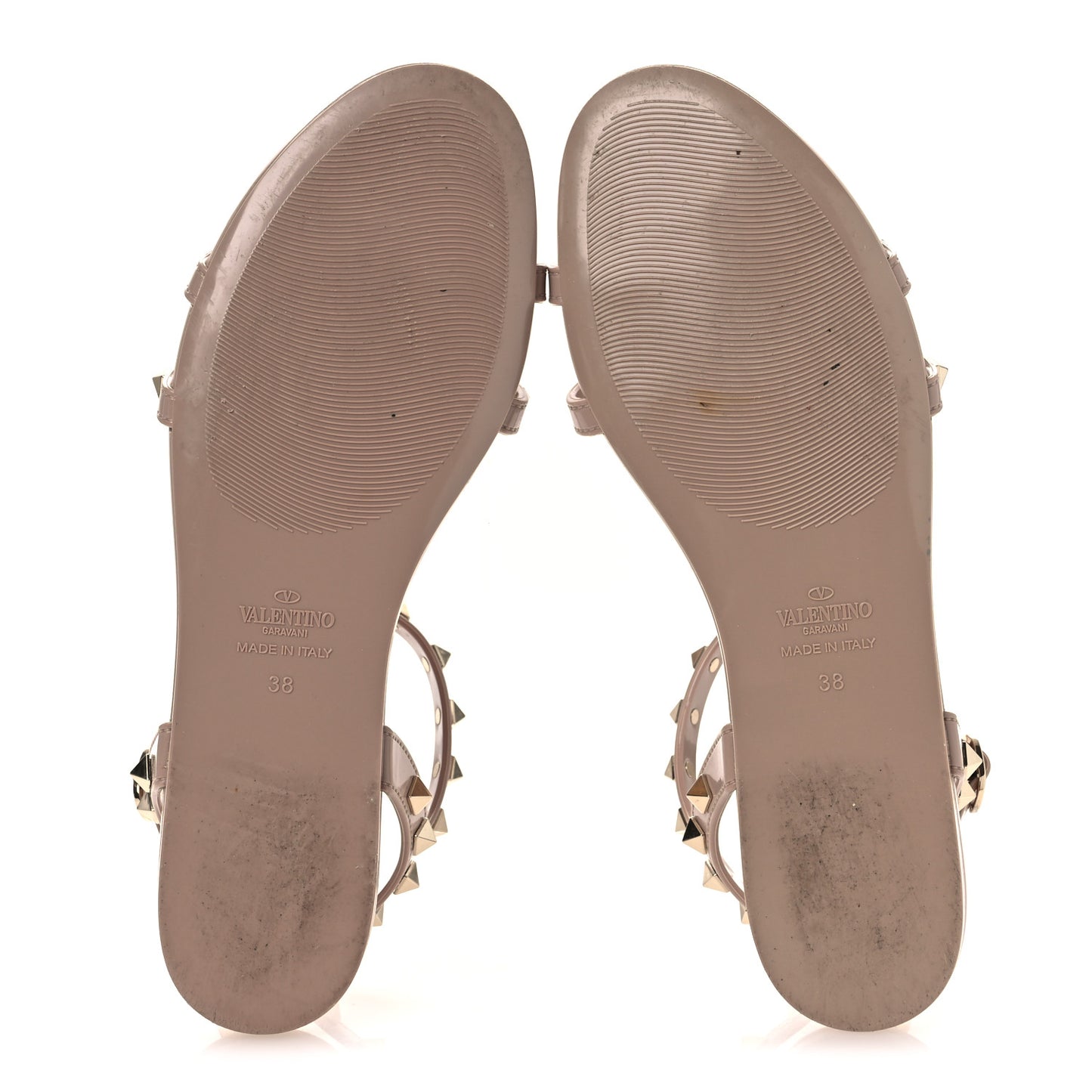 PVC Jelly Rockstud Caged Sandals 38 Poudre