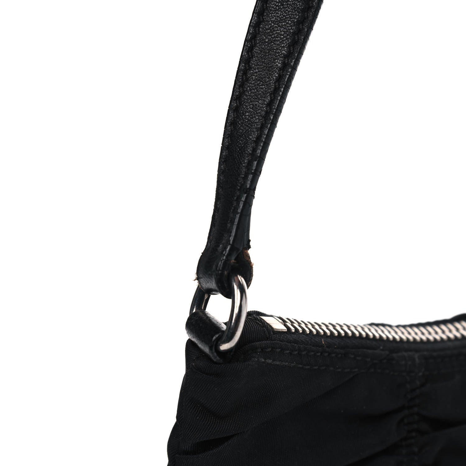 Prada Tessuto Nylon Gaufre Shoulder Bag Black 8 of 9