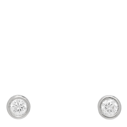 Tiffany Platinum Diamond .34ctw Elsa Peretti Diamonds By The Yard Earrings 1 of 6