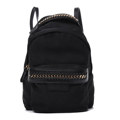 Stella McCartney Nylon Eco Alter Nappa Mini Falabella GO Backpack Black 1 of 16
