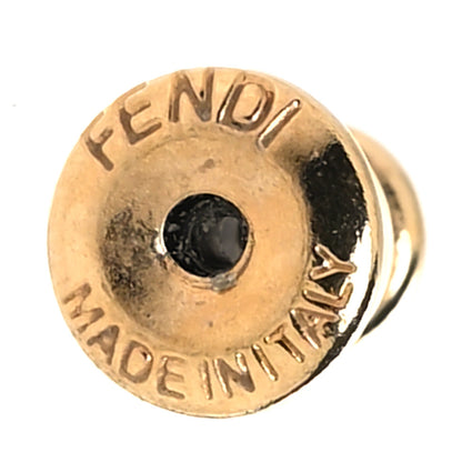 Fendi Metal Crystal FF O'Lock Earrings Gold 4 of 7