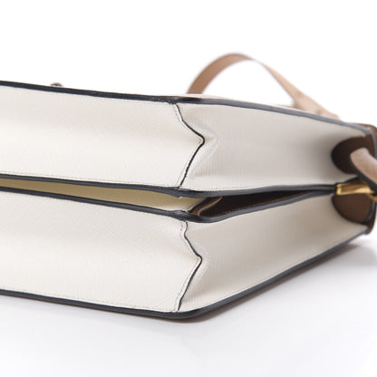 Prada Saffiano Crossbody Bag Caramel Bianco 10 of 12
