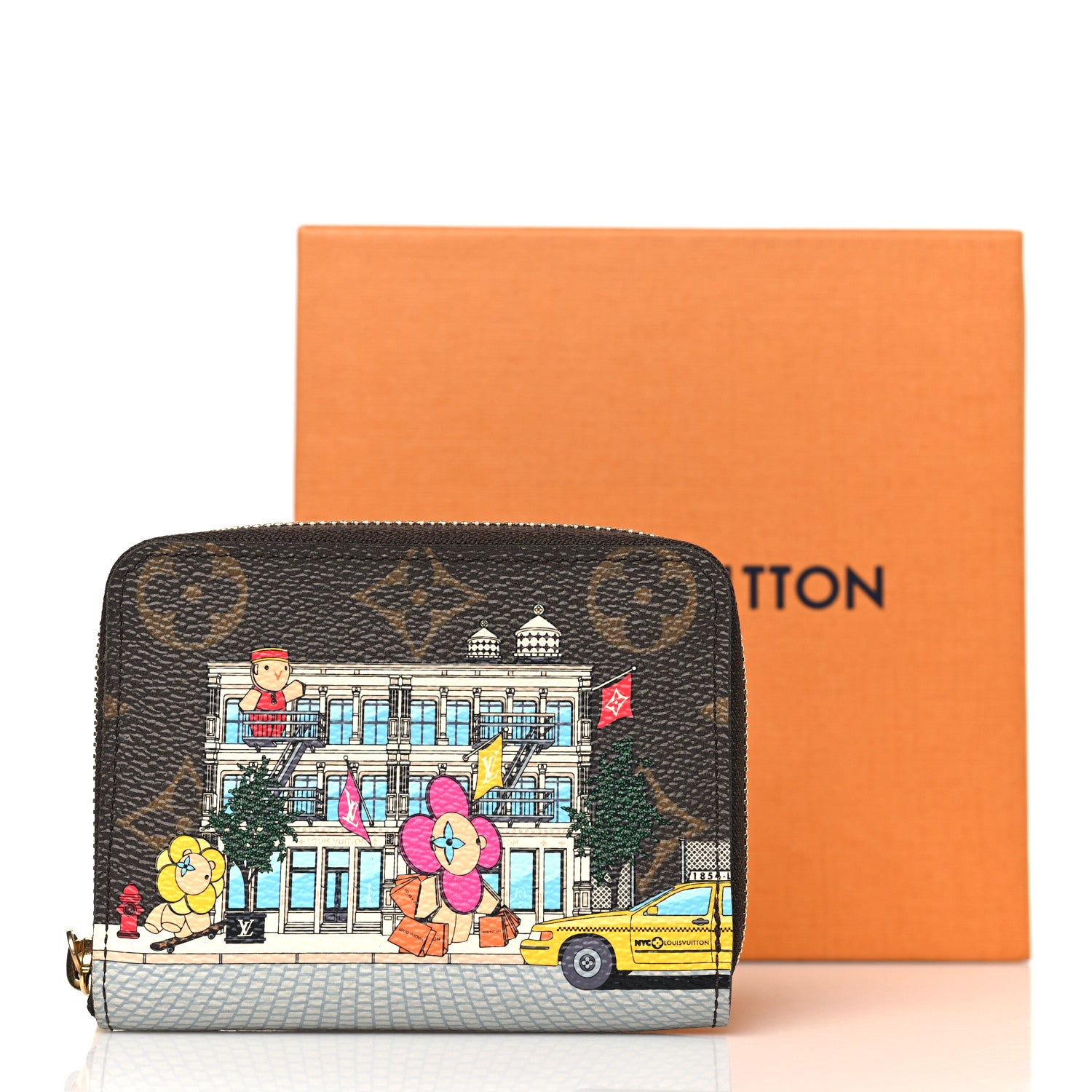 Louis Vuitton Monogram 2022 Christmas Animation New York Soho Zippy Coin Purse Yellow 7 of 7