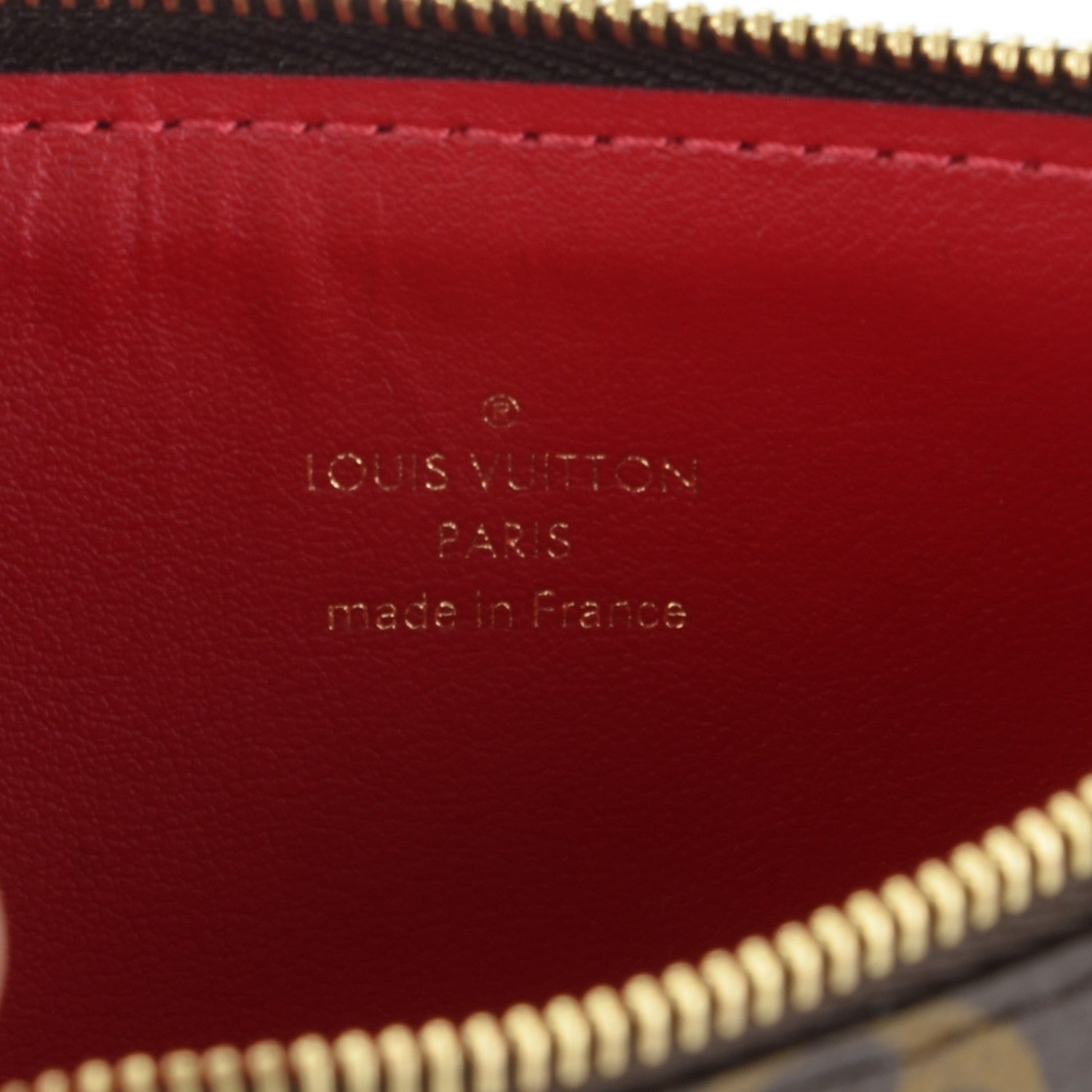 Louis Vuitton Monogram Felicie Chain Wallet Zippered Insert 6 of 6