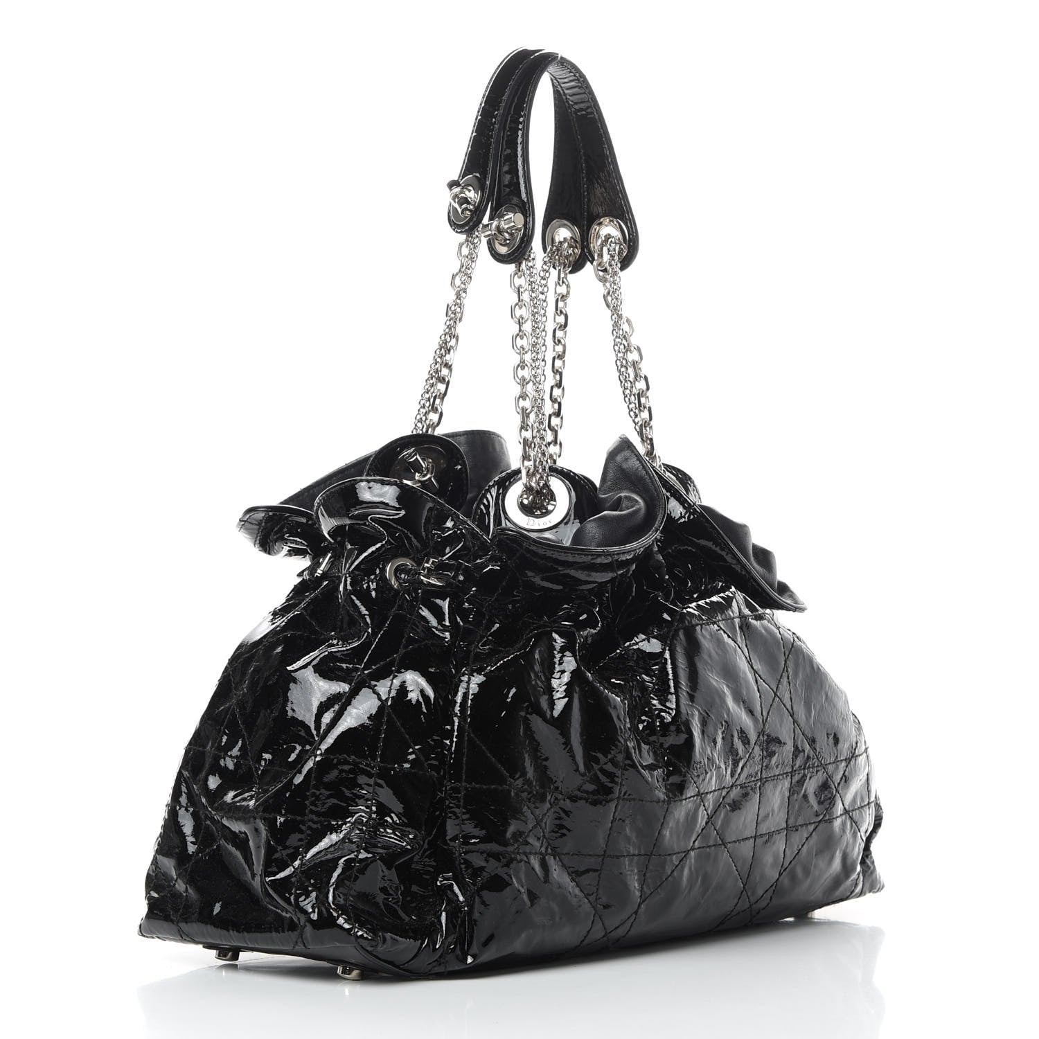 Christian Dior Patent Cannage Medium Le Trente Tote Black 3 of 11
