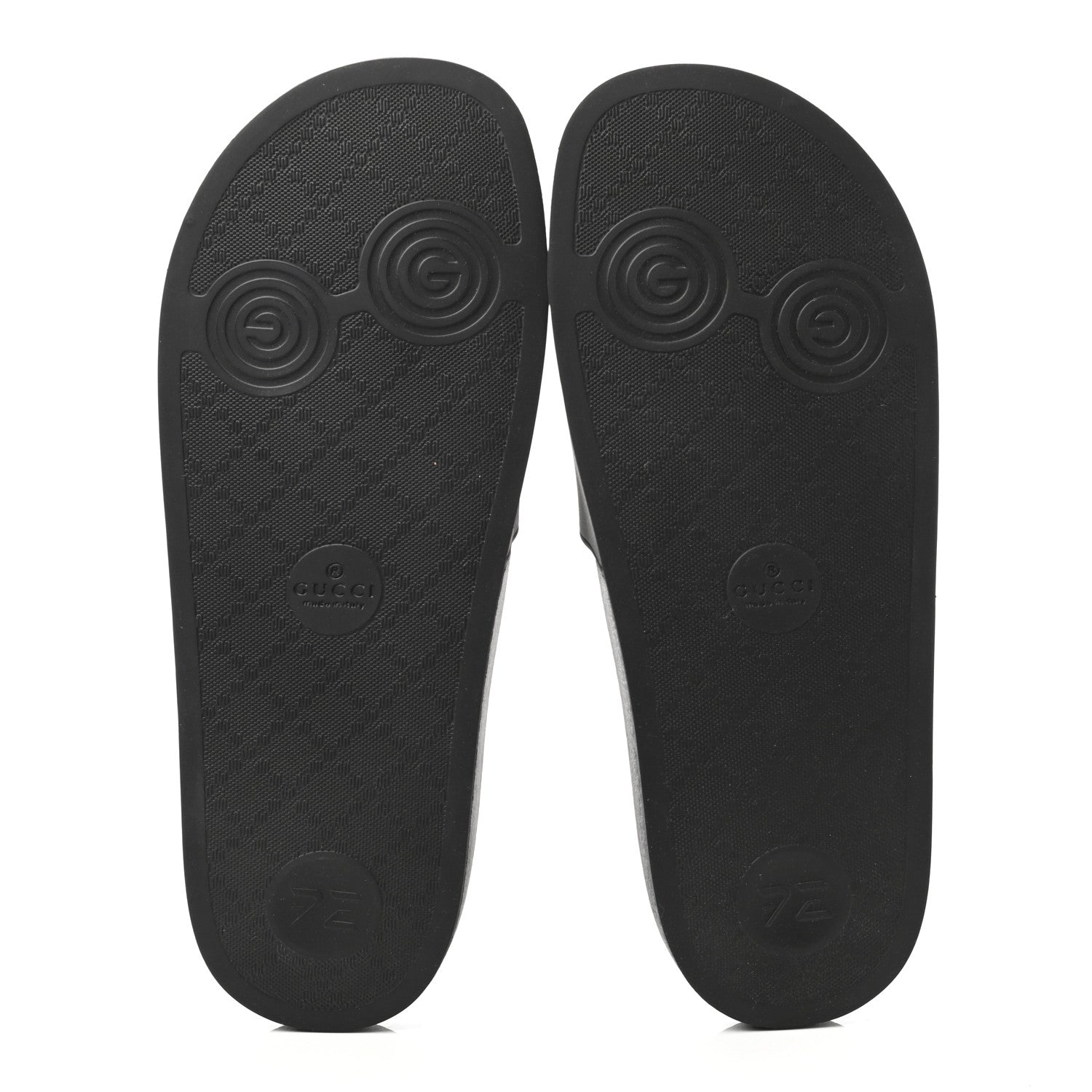 Gucci Rubber Logo Stamped Mens Slide Sandals 41 Black 5 of 6