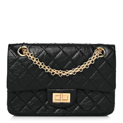 Chanel Aged Calfskin Quilted 2.55 Reissue Mini Flap Black 1 of 11