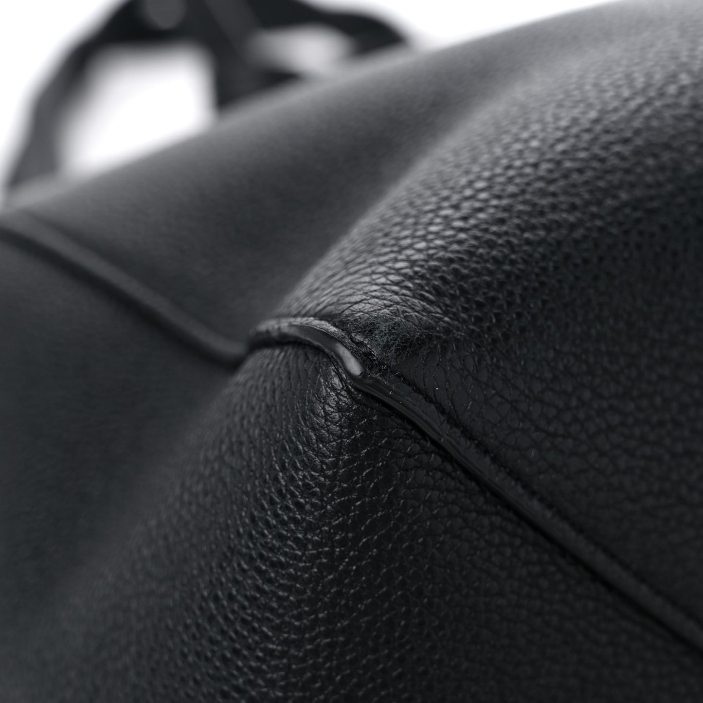 Soft Grained Calfskin Small Belt Cabas Phantom Black