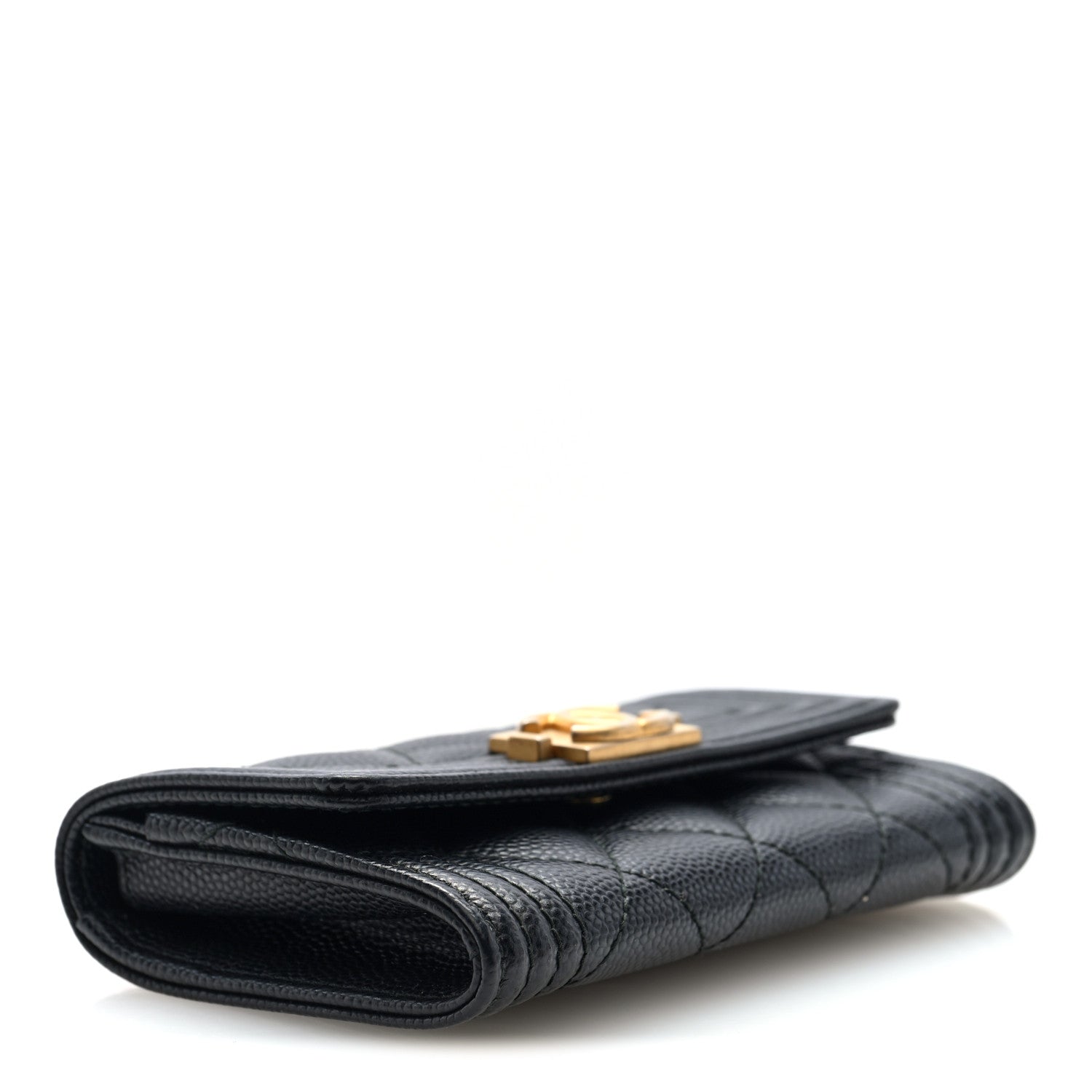Chanel Caviar Quilted Boy Flap Card Holder Black 5 of 8