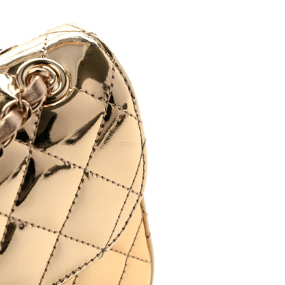 Chanel Mirror Calfskin Metallic Calfskin Quilted Hollywood Boulevard Mini Flap With Star Coin Purse Gold 12 of 12