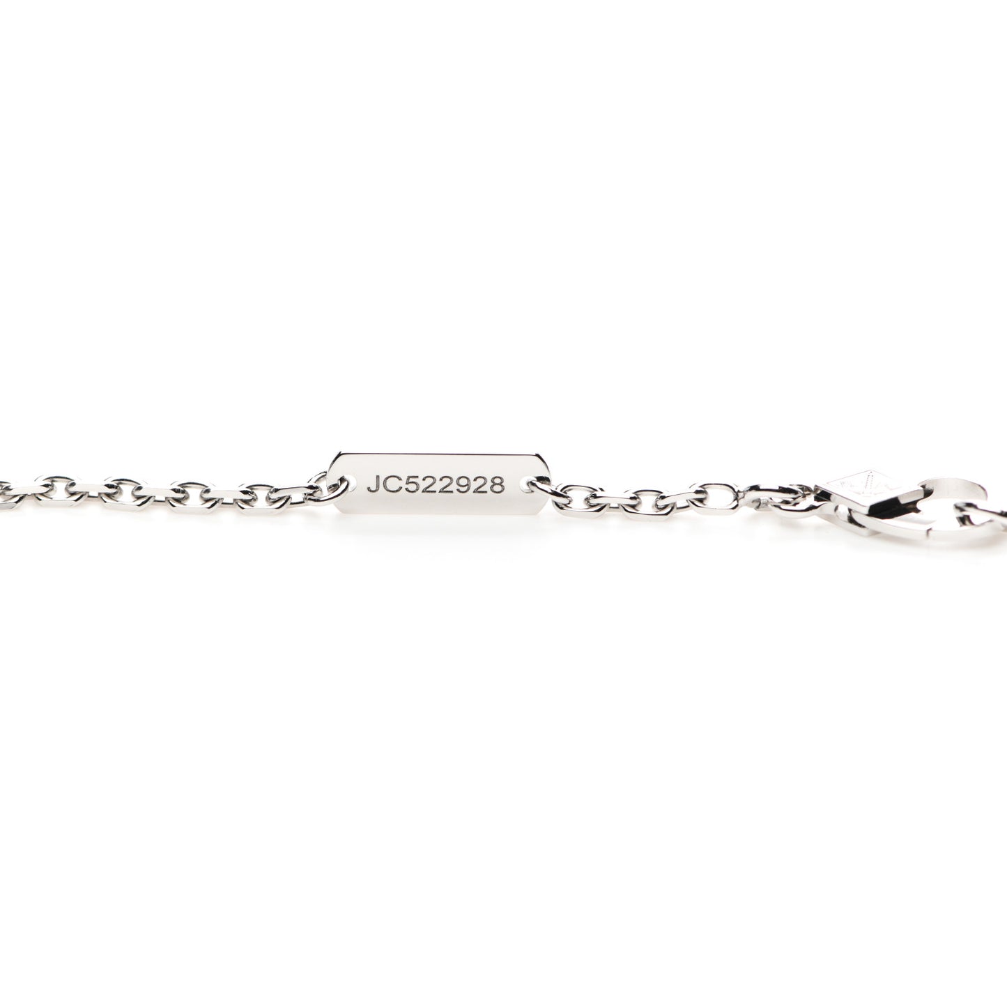 18K White Gold Mother of Pearl Magic Alhambra Pendant Necklace