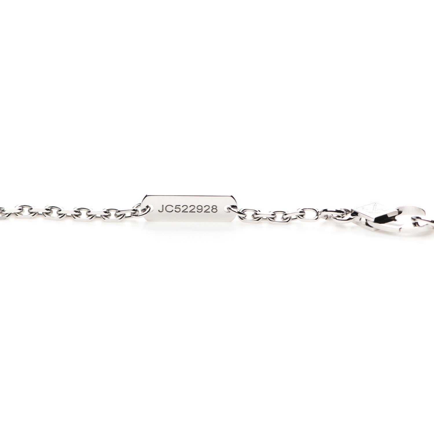 Van Cleef & Arpels 18K White Gold Mother of Pearl Magic Alhambra Pendant Necklace 5 of 6