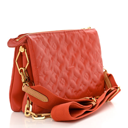 Louis Vuitton Lambskin Embossed Monogram Coussin PM Red 2 of 12