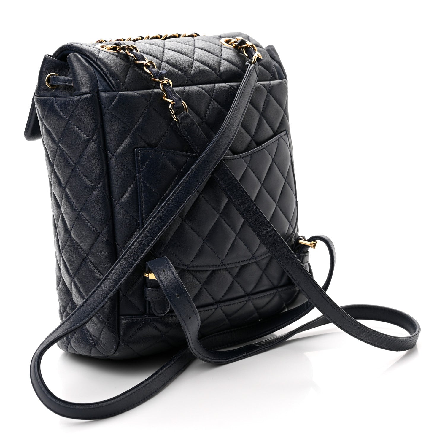Chanel Lambskin Quilted Small Urban Spirit Backpack Navy 3 of 10