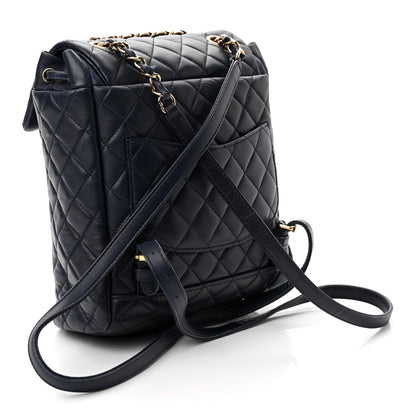 Chanel Lambskin Quilted Small Urban Spirit Backpack Navy 3 of 10