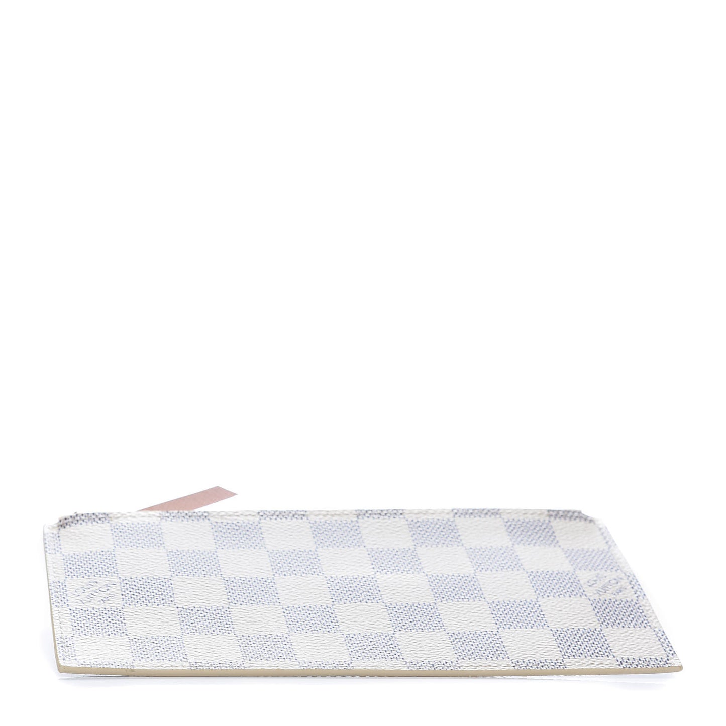 Damier Azur Felicie Chain Wallet Zippered Insert Rose Ballerine
