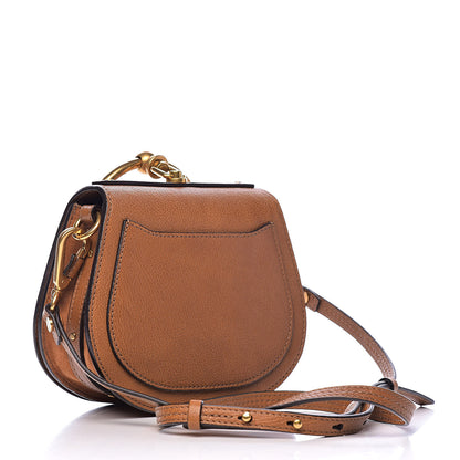 Chloe Calfskin Suede Floral Patchwork Small Nile Bracelet Bag Caramel 3 of 11