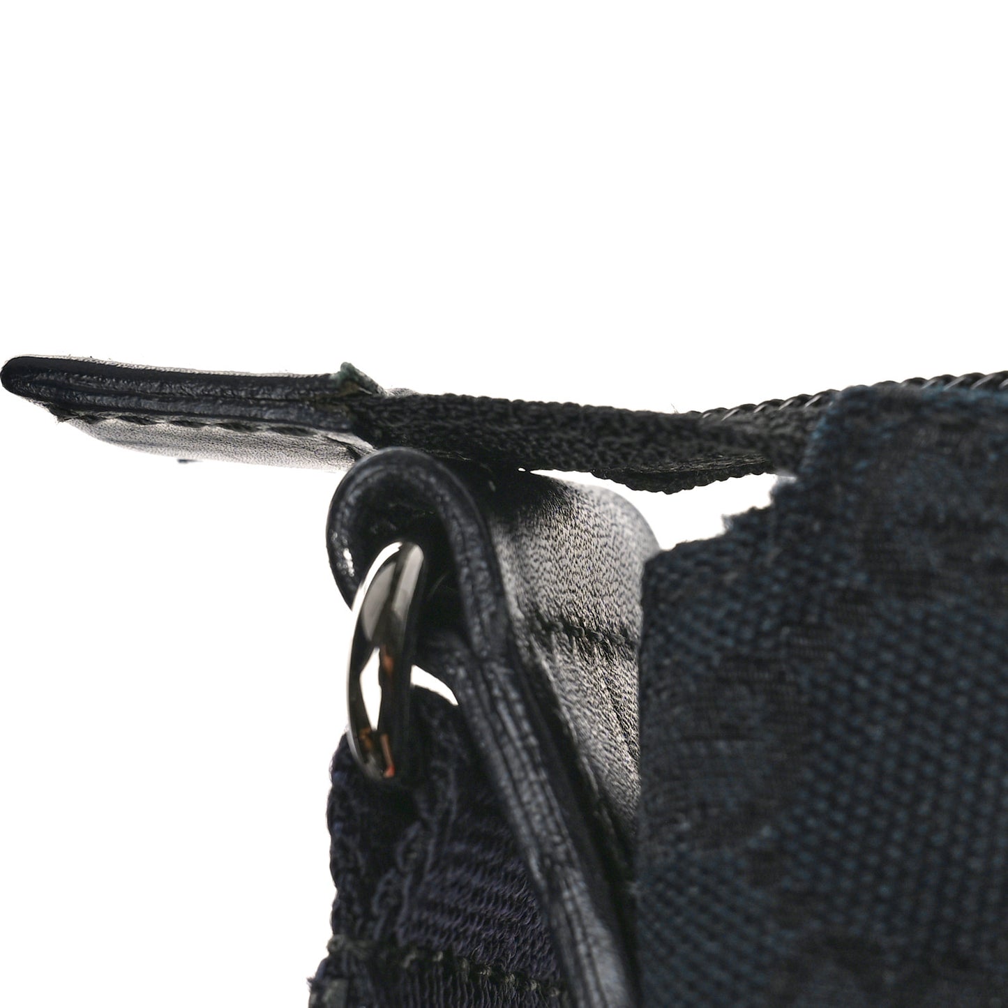 Monogram Calfskin Perforated Medium Flat Messenger Bag Black
