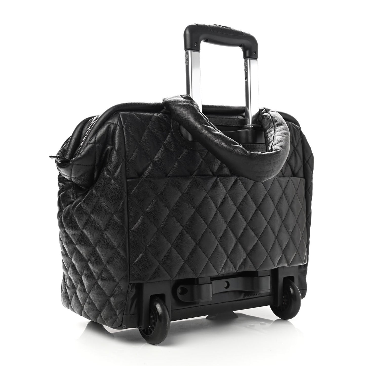 Caviar Quilted Coco Cocoon Trolley Black