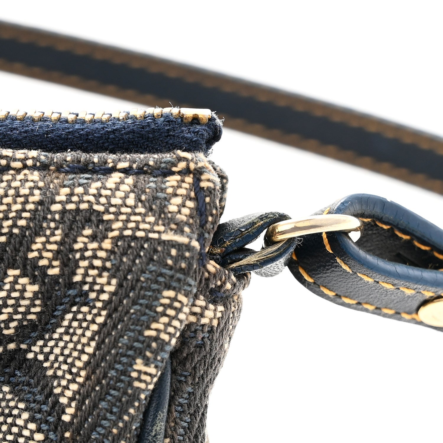 Christian Dior Monogram Mini Saddle Pochette Navy 11 of 12
